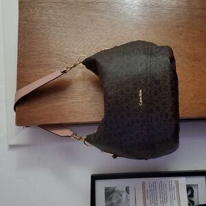 Calvin Klein Signature Brown Hobo Bag